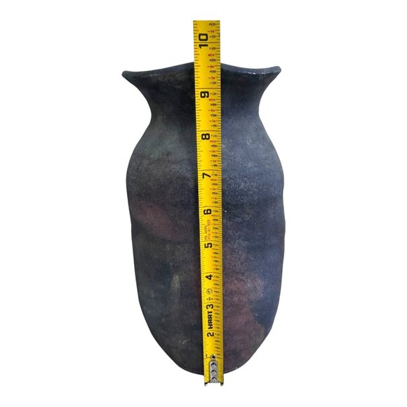 Raku Ceramic Vase Iridescent Metallic Art Pottery DMW Don Williams Signed 9.5" - Picture 6 of 7